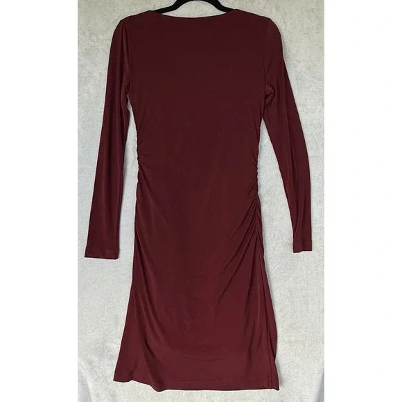 Boston Proper Dress Women 8 Burgundy Red Revenge Holiday Cocktail Cutout Scarlet - Picture 9 of 9